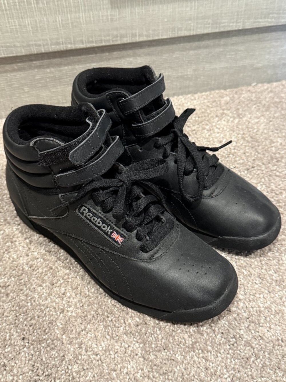 Vintage Reebok Freestyle Classic HIgh Tops Women's 6.5 Black